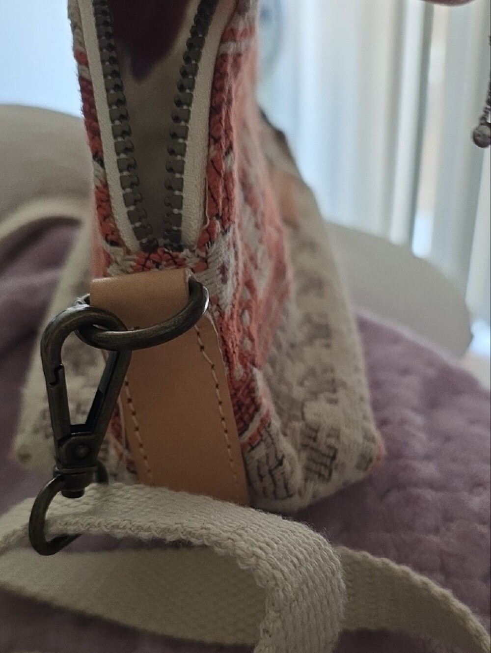 Pendleton Woven Tribal Crossbody Bag in Rust and Cream - Picture 2 of 15
